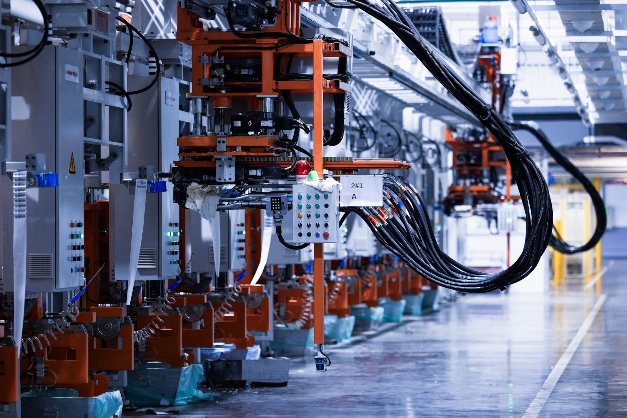 Automated industrial production line